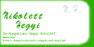 nikolett hegyi business card